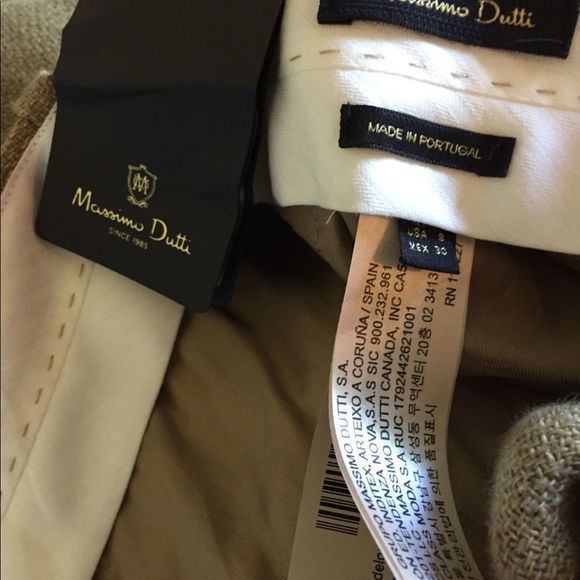 NWT Massimo Dutti Burlap Linen High Waist Pants Womens Sz 8 - Picture 5 of 9
